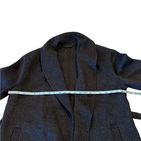 J. Crew Dark Gray Wool Blend Belted Overcoat with Shawl Collar NWOT Size XL - Picture 12 of 16